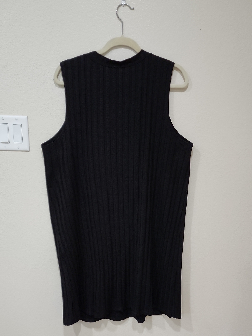 Eileen Fisher Ribbed Tank Dress Crewneck Tencel Blend Black Minimalist size 1X - Picture 5 of 5